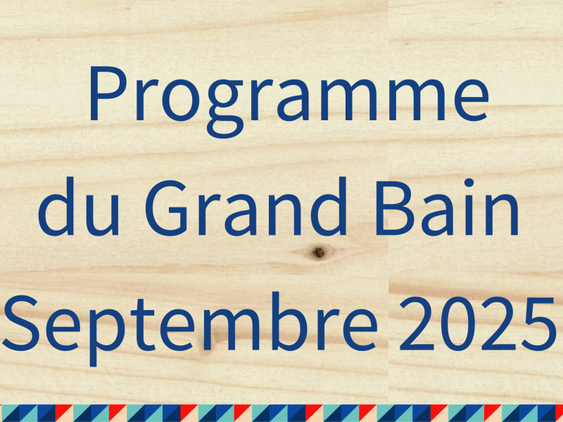 Programme de septembre